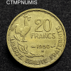 ,MONNAIE,20,FRANCS,G,GUIRAUD,1950,B,3,PLUMES,