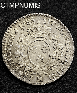 ,MONNAIE,LOUIS,XVI,ROYALE,1/10,ECU,ARGENT,1788,MARSEILLE,