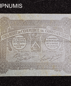 ,BILLET,NECESSITE,5,CENTIMES,ALGERIE,1915,CONSTANTINE,