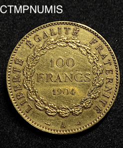 ,MONNAIE,100,FRANCS,OR,GENIE,1904,