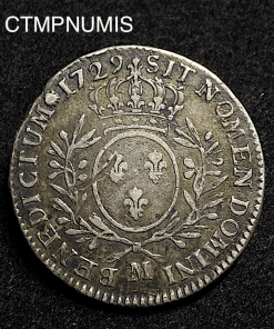 ,MONNAIE,ROYALE,LOUIS,XV,1/2,ECU,ARGENT,1729,M,TOULOUSE,