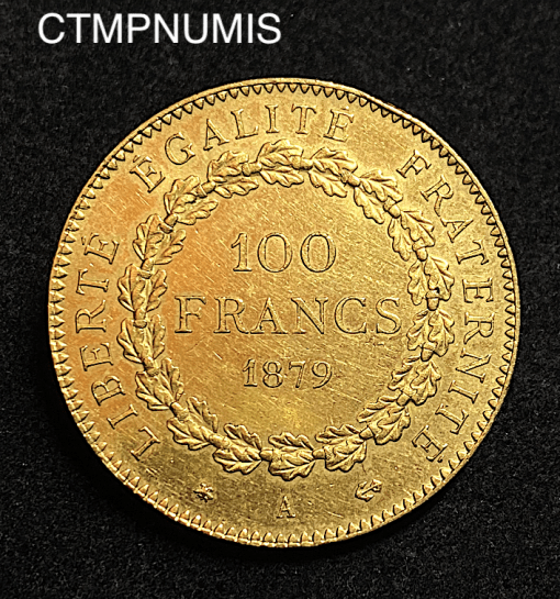 ,MONNAIE,100,FRANCS,OR,GENIE,1879,