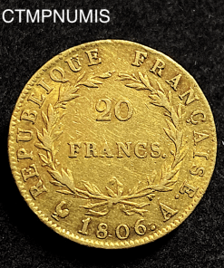 ,MONNAIE,20,FRANCS,OR,NAPOLEON,EMPEREUR,1806,