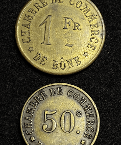 ,MONNAIE,NECESSITE,50,CENTIMES,1,FRANC,ALGERIE,BONE,