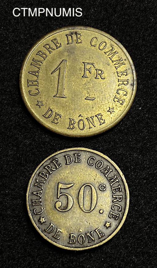 ,MONNAIE,NECESSITE,50,CENTIMES,1,FRANC,ALGERIE,BONE,