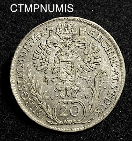 ,MONNAIE,AUTRICHE,20,KREUZER,ARGENT,1778,