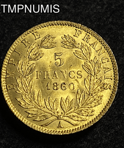 ,MONNAIE,EMPIRE,5,FRANCS,OR,NAPOLEON,1860,