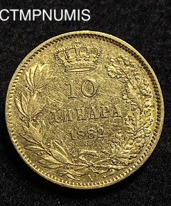 ,MONNAIE,SERBIE,10,DINARA,OR,1882,