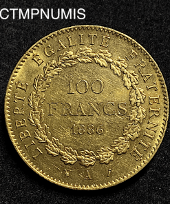 ,MONNAIE,100,FRANCS,OR,GENIE,1886,