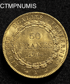 ,MONNAIE,50,FRANCS,OR,GENIE,1904,