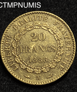 ,MONNAIE,20,FRANCS,OR,GENIE,1888,