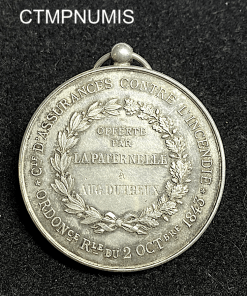 ,MEDAILLE,ARGENT,ASSURANCES,INCENDIE,FRATERNELLE,1843,