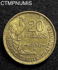 ,MONNAIE,20,FRANCS,GUIRAUD,1950,B,3,PLUMES,