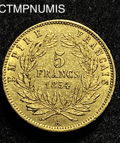 ,MONNAIE,5,FRANCS,OR,NAPOLEON,1854,