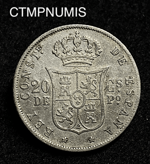 ,MONNAIE,PHILIPPINES,20,CENTIMOS,ARGENT,1885,