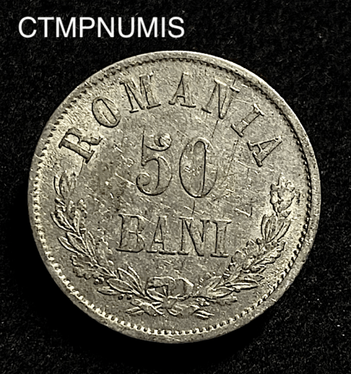 ,MONNAIE,ROUMANIE,50,BANI,ARGENT,1876,