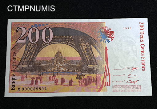 ,BILLET,200,FRANCS,EIFFEL,1995,