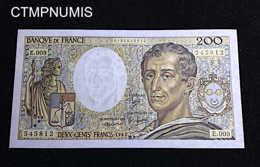 ,BILLET,200,FRANCS,MONTESQUIEU,1982,