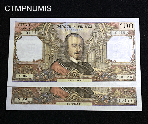 ,BILLET,100,FRANCS,CORNEILLE,3,6,1976,