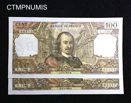 ,BILLET,100,FRANCS,CORNEILLE,2,3,1978,