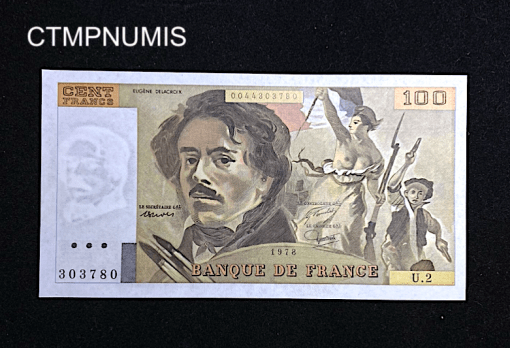 ,BILLET,100,FRANCS,DELACROIX,1978,