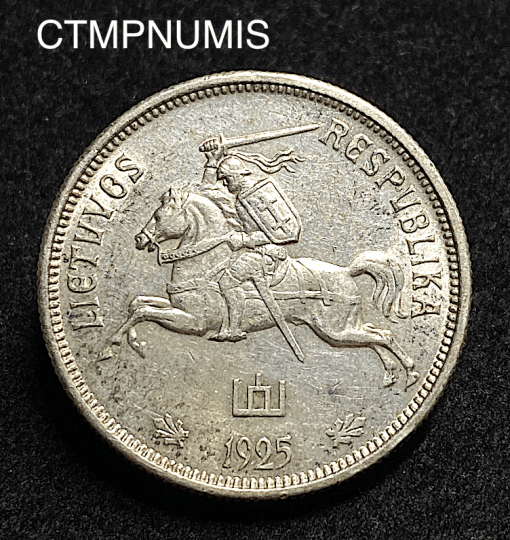 ,MONNAIE,LITHUANIE,5,LITAI,ARGENT,1925,