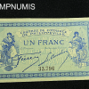 BILLET,ALGERIE,1,FRANC,1914,PHILIPPEVILLE,