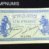 ,BILLET,ALGERIE,1,FRANC,1914,PHILIPPEVILLE,