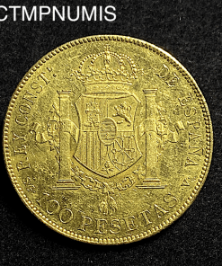 ,MONNAIE,ESPAGNE,100,PESETAS,OR,1897,97,