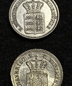 1,KREUZER,WURTTEMBERG,1861,BAVIERE,1869,