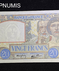 ,BILLET,20,FRANCS,SCIENCE,TRAVAIL,26,9,1940,