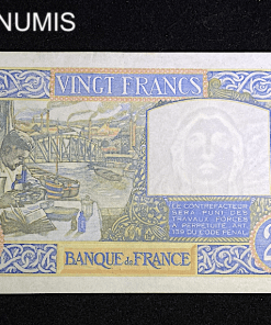 ,BILLET,20,FRANCS,SCIENCE,TRAVAIL,26,9,1940,