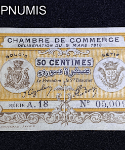 ,BILLET,50,CENTIMES,1918,BOUGIE,SETIF,