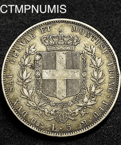 ,ITALIE,5,LIRE,ARGENT,1850,TURIN,