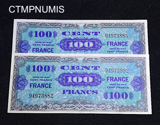 ,BILLET,100,FRANCS,VERSO,FRANCE,1945,