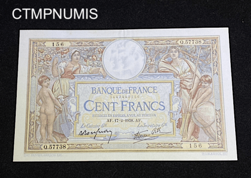 ,BILLET,100,FRANCS,MERSON,7,12,1938,SPL,