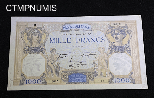 ,BILLET,1000,FRANCS,CERES,MERCURE,8,2,1940,