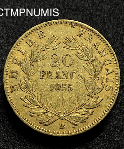 ,20,FRANCS,OR,NAPOLEON,1855,STRASBOURG,CHIEN,