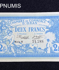 ,BILLET,ALGERIE,2,FRANCS,1915,ORAN,