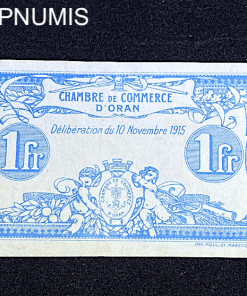 ,BILLET,ALGERIE,1,FRANC,ORAN,1915,