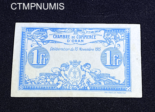 ,BILLET,ALGERIE,1,FRANC,ORAN,1915,