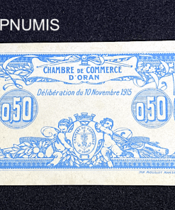 ,BILLET,ALGERIE,50,CENTIMES,ORAN,1915,