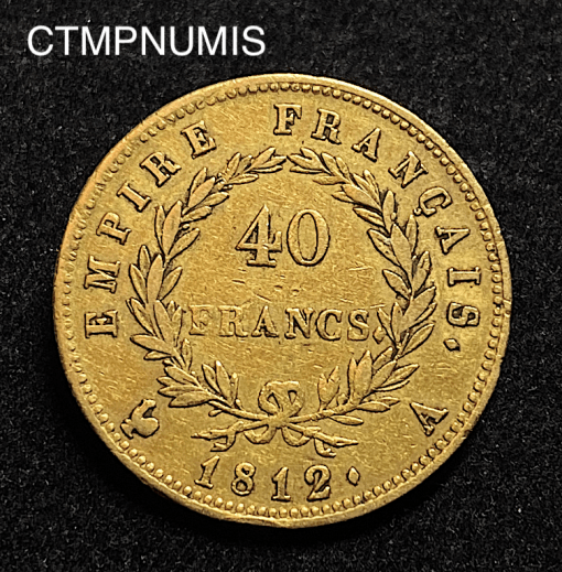 ,MONNAIE,EMPIRE,40,FRANCS,OR,NAPOLEON,1812,