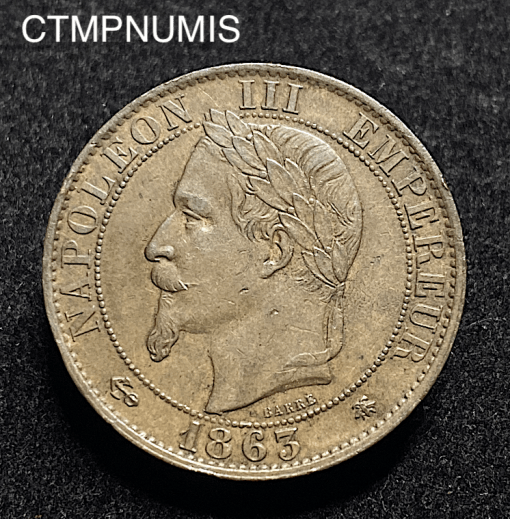 ,MONNAIE,5,CENTIMES,NAPOLEON,1863,