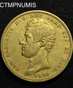 ,MONNAIE,ITALIE,100,LIRE,OR,1835,TURIN,