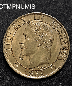 ,MONNAIE,EMPIRE,5,CENTIMES,NAPOLEON,1864,K,BORDEAUX,