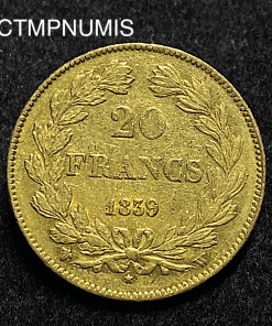 ,MONNAIE,ROYALE,20,FRANCS,OR,LOUIS,PHILIPPE,1839,W,LILLE,