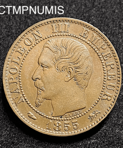 ,MONNAIE,EMPIRE,5,CENTIMES,NAPOLEON,1855,D,LYON,