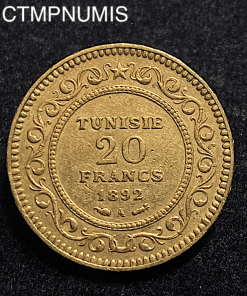 ,TUNISIE,20,FRANCS,OR,1892,1310,