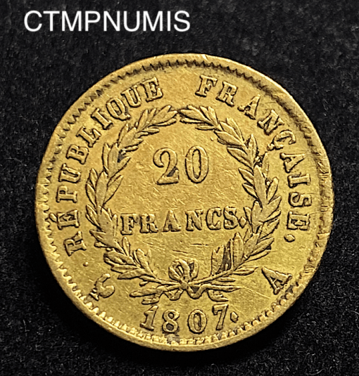 ,20,FRANCS,OR,NAPOLEON,TETE,LAUREE,1807,